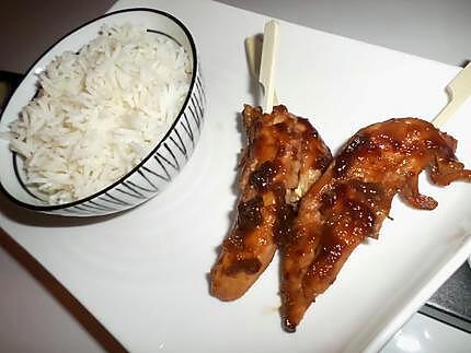 recette Brochettes de poulet yakitori