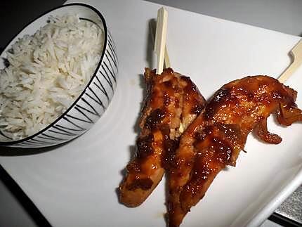 recette Brochettes de poulet yakitori