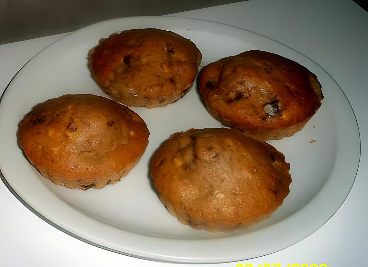 recette muffins au lait craquant m&ms et ses morceaux de banane