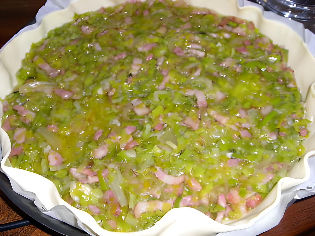 recette quiche poireaux lardon oignon