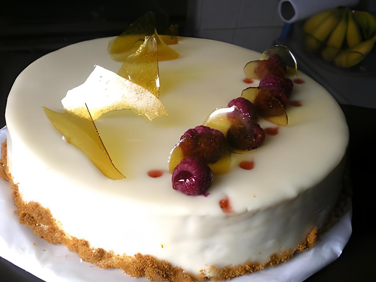 recette Entremet mousse chocolat blanc et framboise