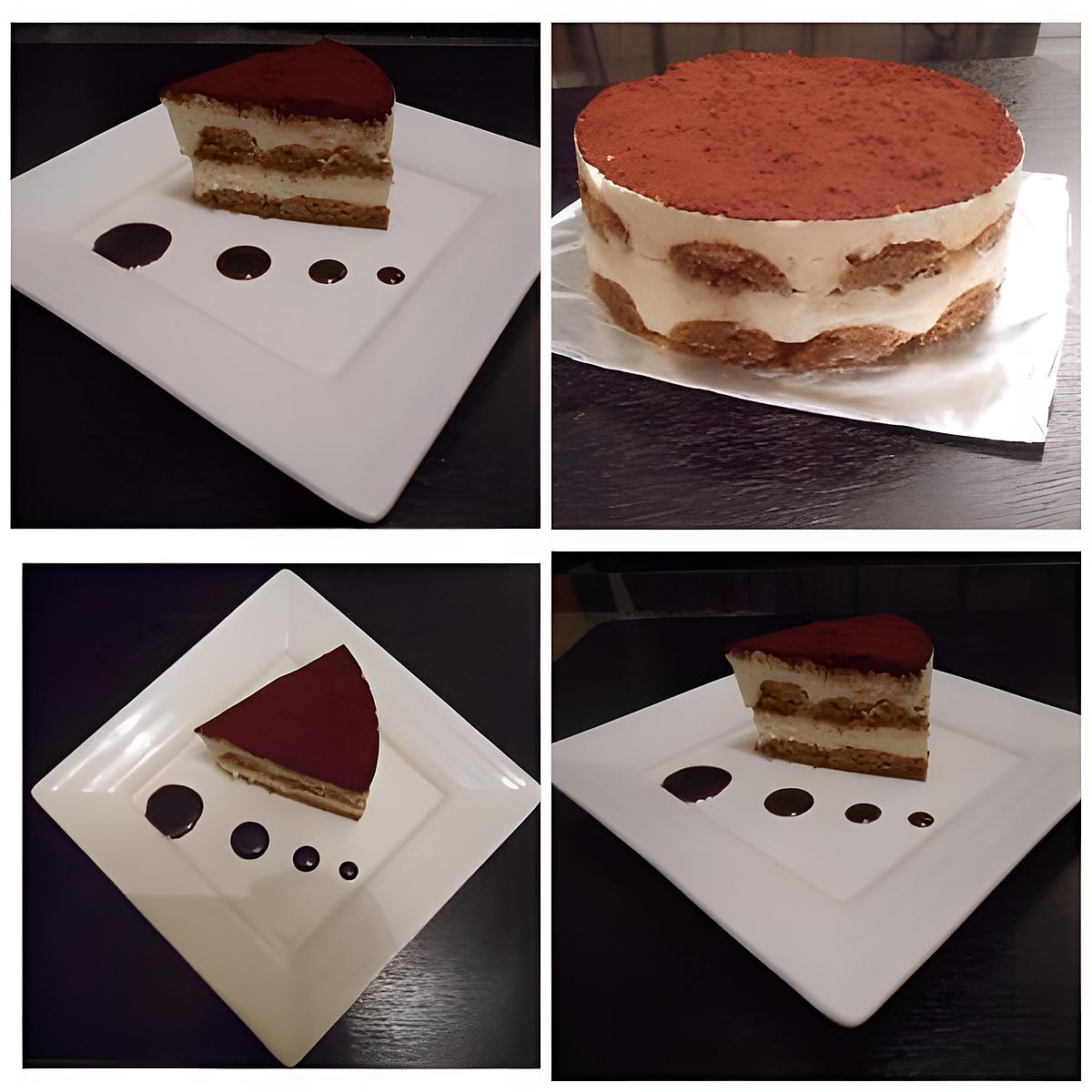 recette Tiramisu revisité. Voici ma nouvelle version du tiramissu sans oeufs. Le résultat tient mieux au niveau de la consistance et est très bon