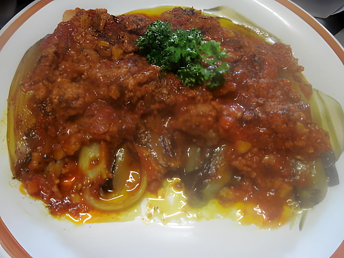 recette ENDIVES BRAISEES ALLA BOLOGNAISE. DE ITALMO.