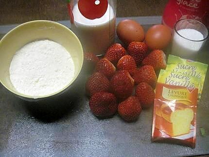 recette Petits clafoutis aux fraises.