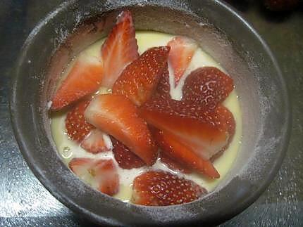 recette Petits clafoutis aux fraises.