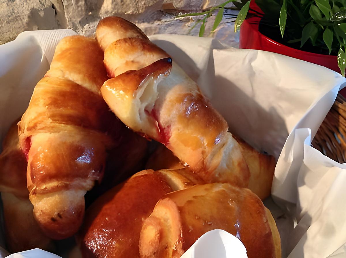 recette Croissants aux pralines roses