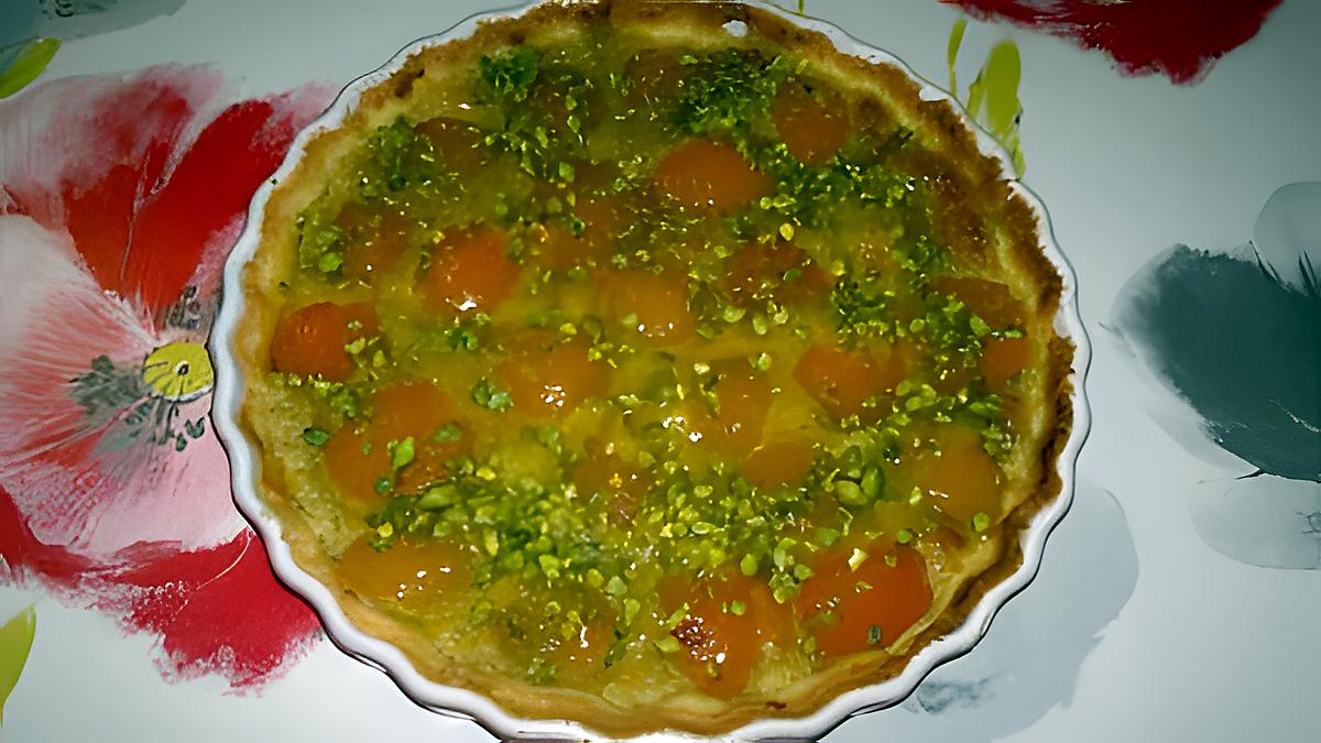 recette Tarte Amande/Pistache Aux Abricots