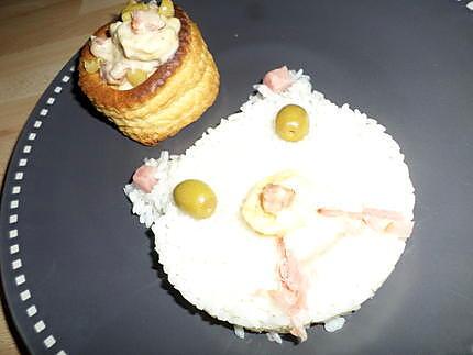 recette Vol au vent aux quenelles jambon et olives