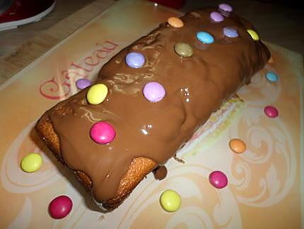 recette Cake au yaourt nutellaté et smarties