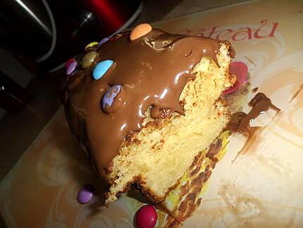 recette Cake au yaourt nutellaté et smarties