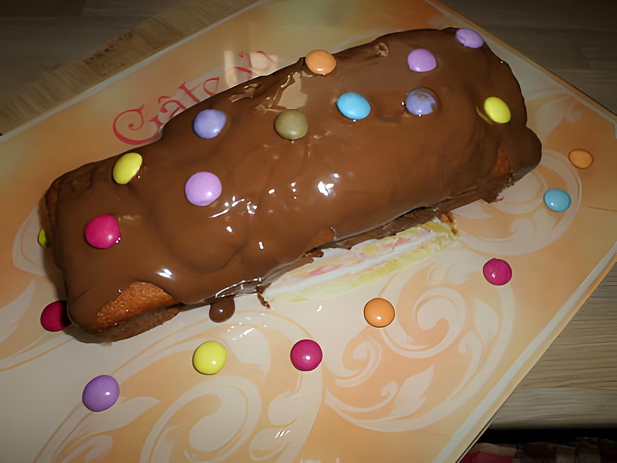 recette Cake au yaourt nutellaté et smarties