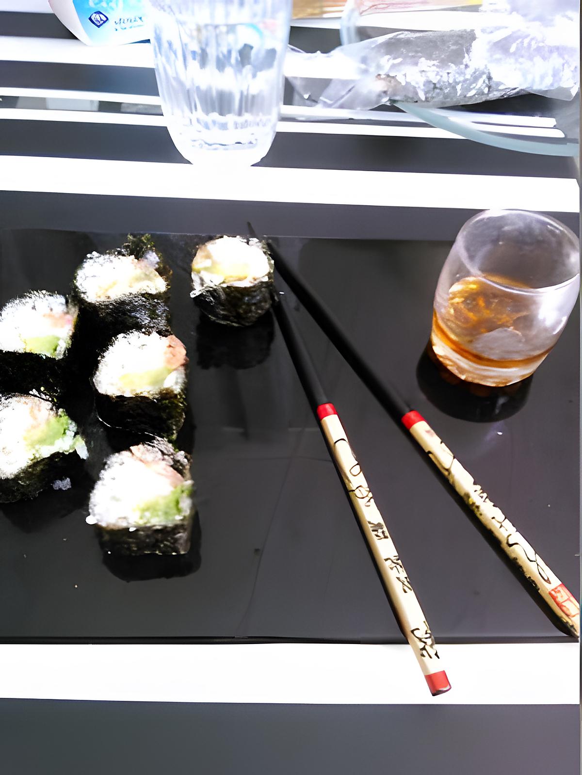 recette makis kirri saumon avocat