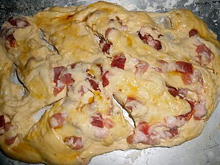 recette Fougasse aux lardons