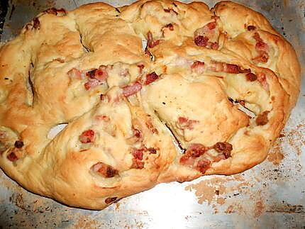 recette Fougasse aux lardons