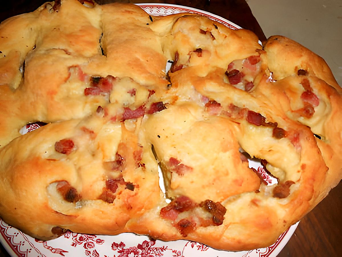 recette Fougasse aux lardons