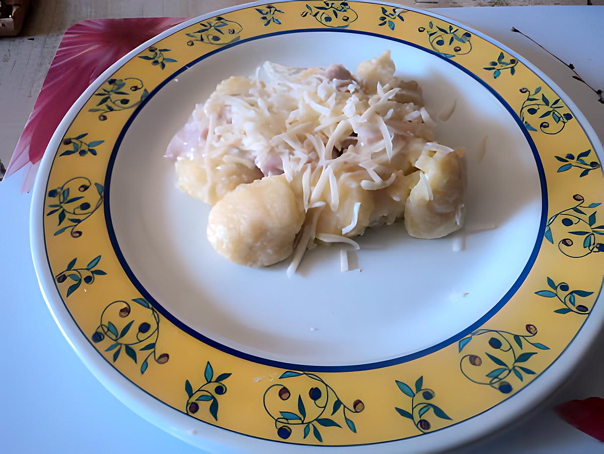 recette Gnocchi sauce jambon fromage