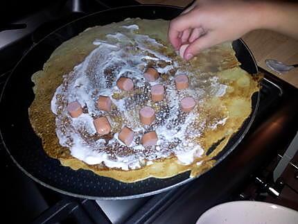 recette Crépes au knackis