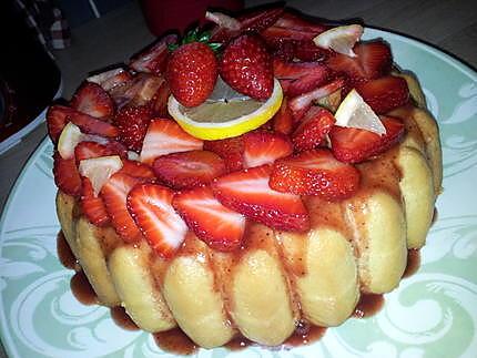 recette Charlotte au citron et fraises