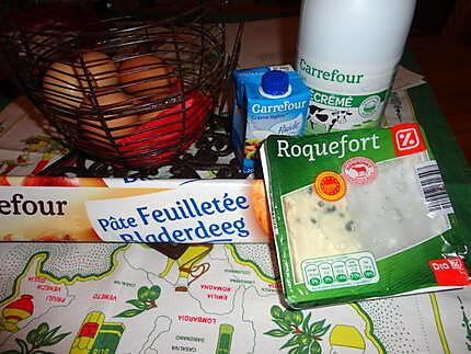 recette TARTE aux courgettes et roquefort  légére