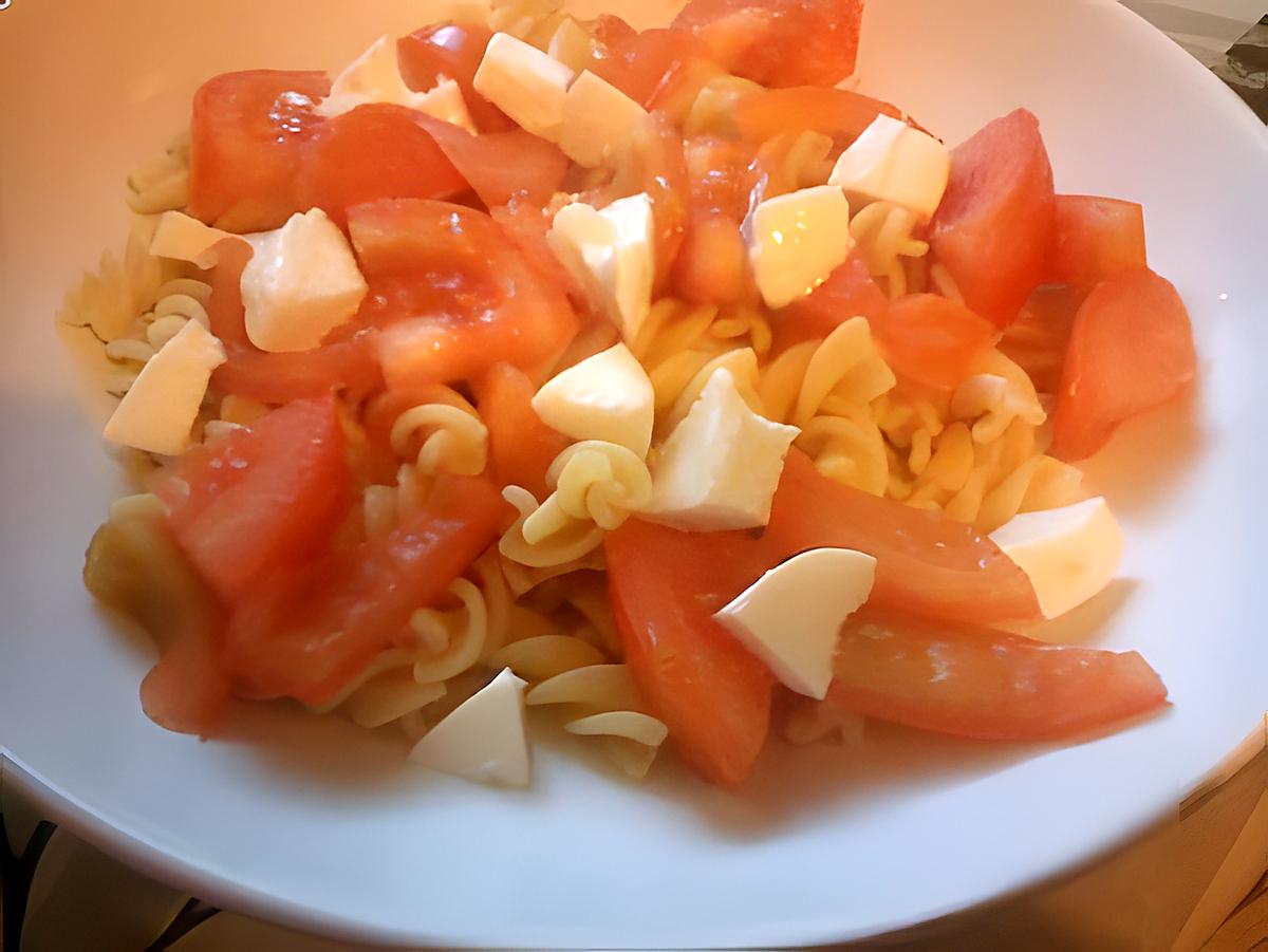 recette salade de pate tomate et mozza