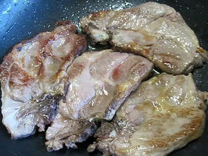 recette Côtes d'échine de porc aux endives.