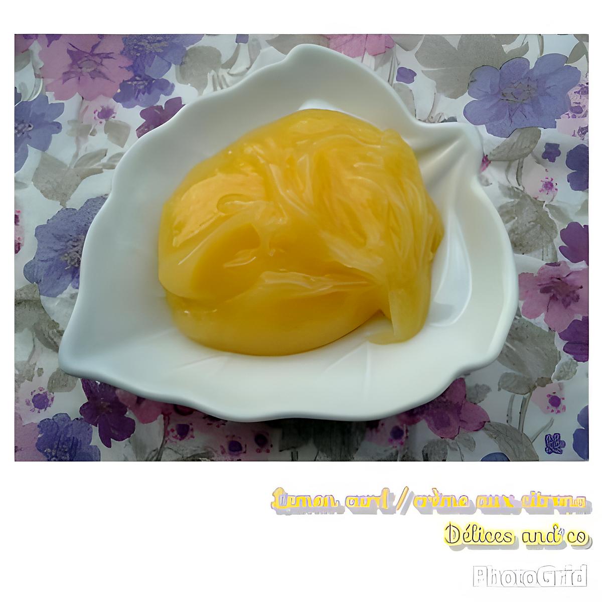 recette LEMON CURD / CREME AU CITRON