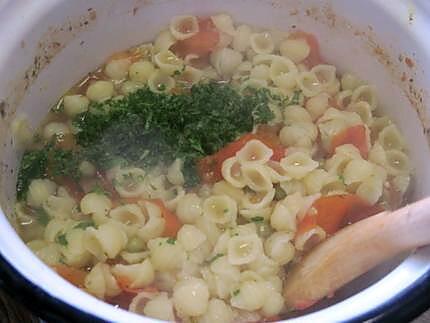 recette PâTES CONCHIGLETTE AUX 2 JAMBONS.