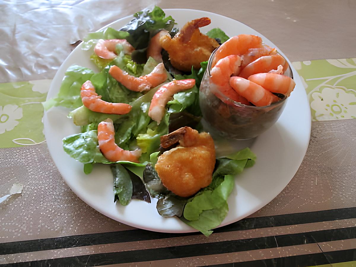 recette assiette crevettes  verrine lentilles ,carottes, pommes;; et