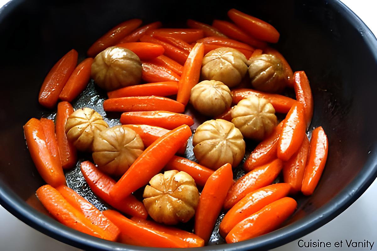 recette Carottes et champignons de Paris glacés