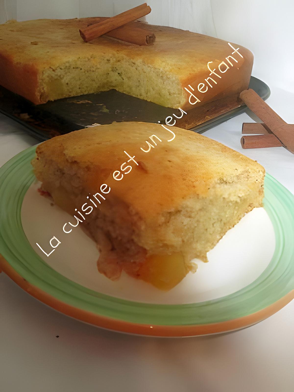 recette Gâteau pomme/cannelle sans oeuf