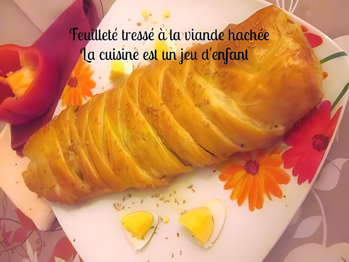 recette Feuilleté tressé à la viande hachée