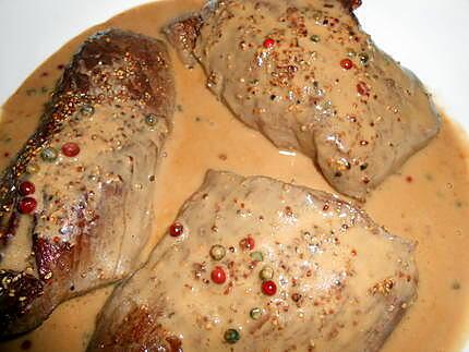 recette Steak aux trois poivres