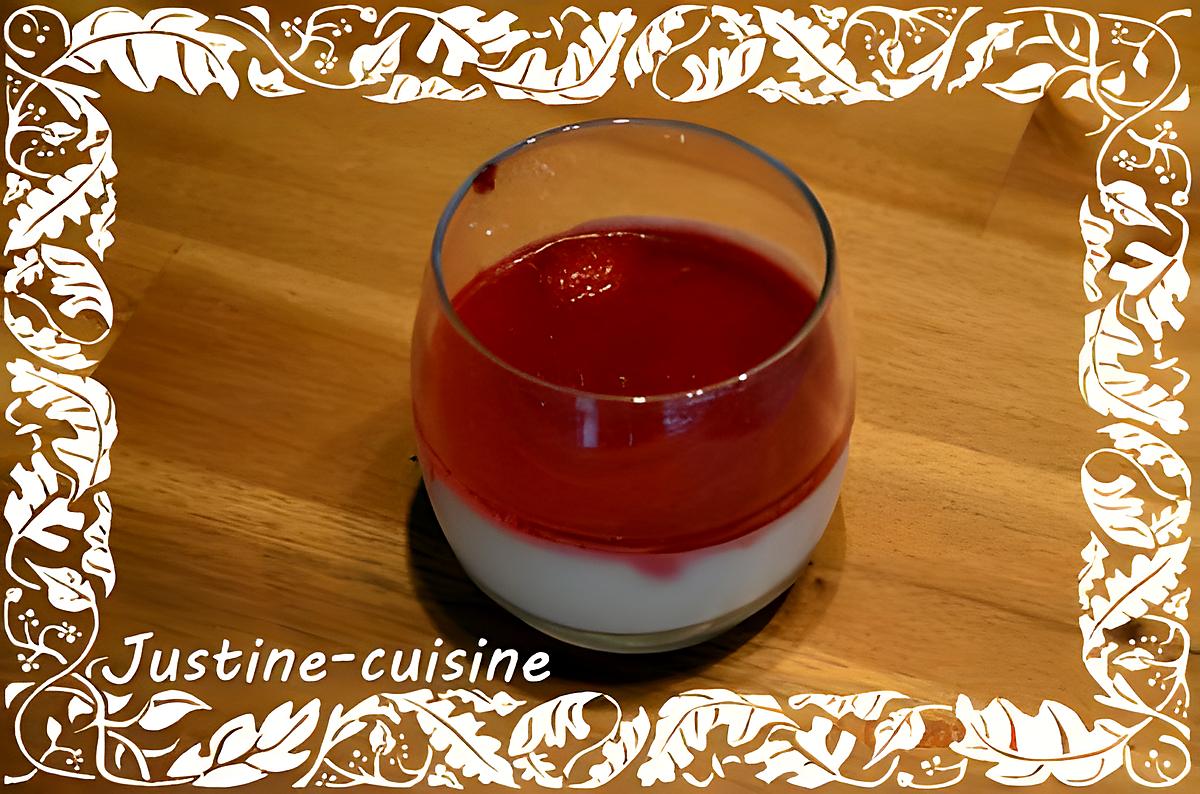 recette Panna cotta au coulis de framboise