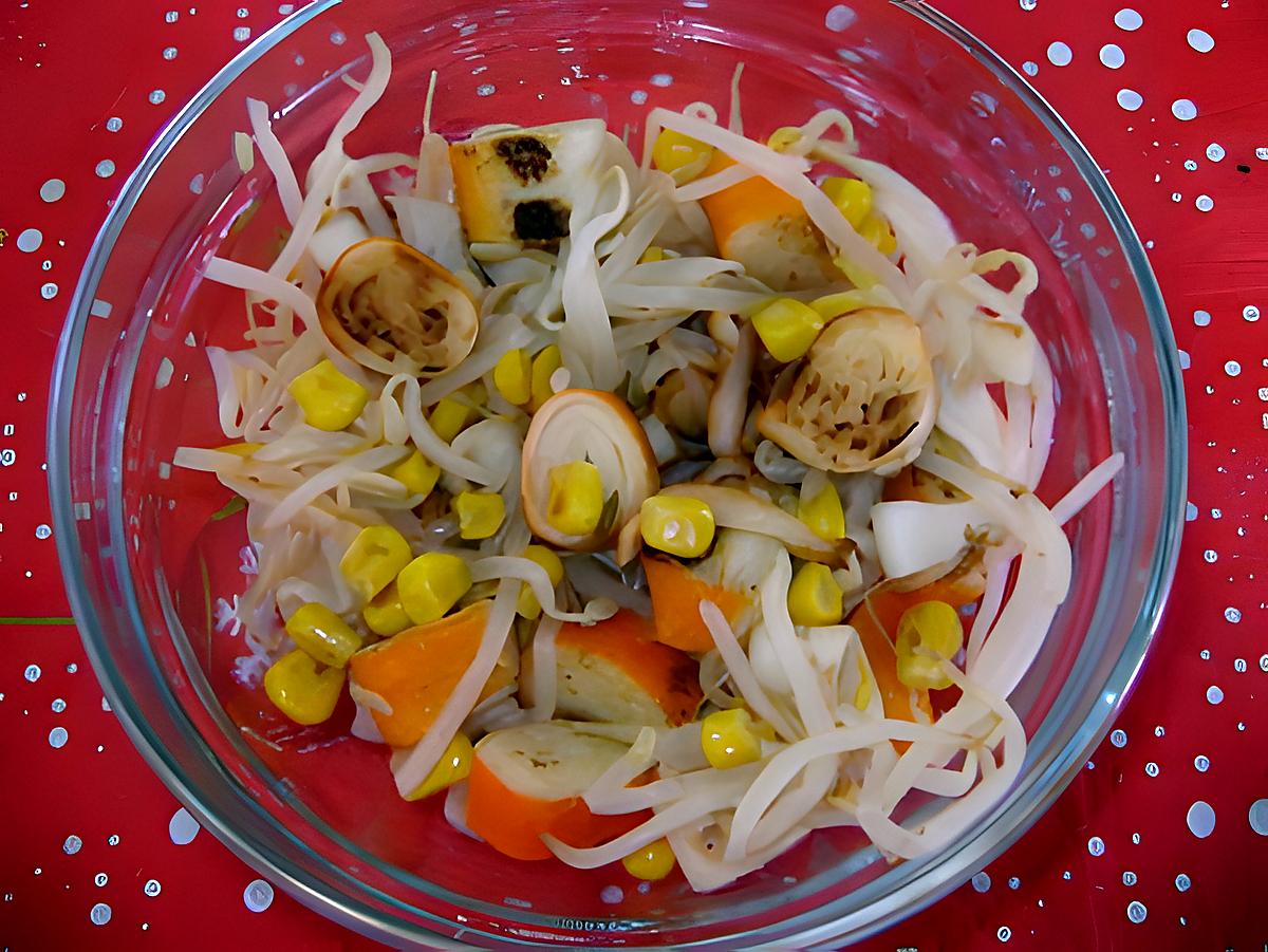 recette pousses de soja au surimi