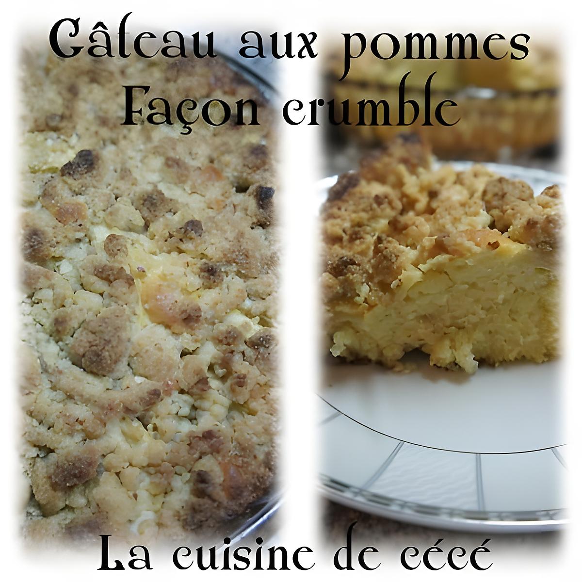 recette Gâteau aux pommes façon crumble