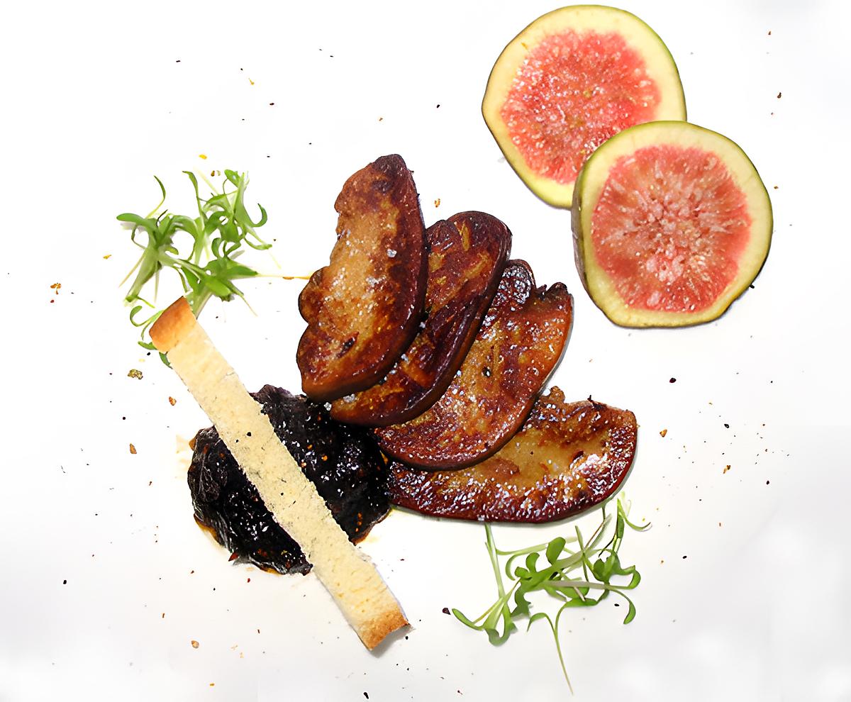 recette Foie gras poêlé et confiture de figues au vinaigre balsamique