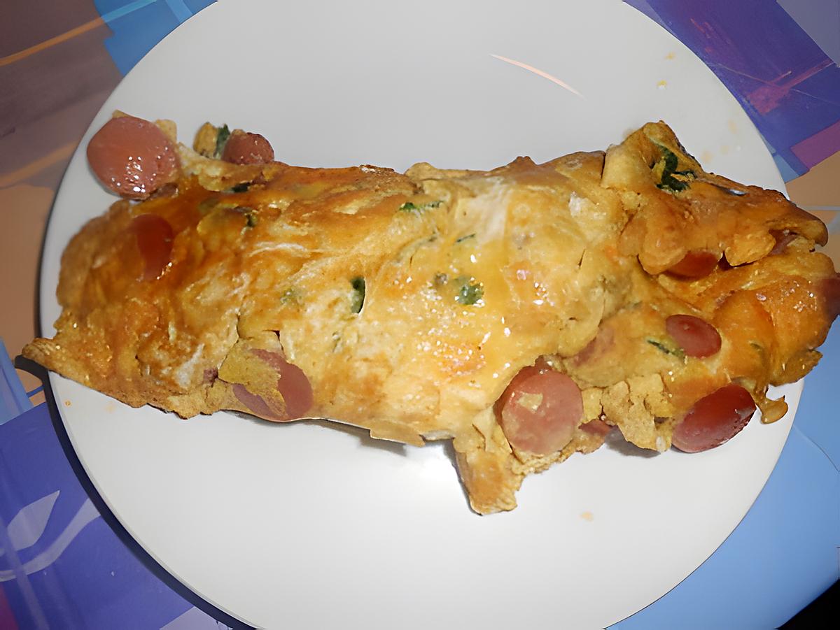 recette OMELETTE  AUX  SAUCISSES  WURSTEL