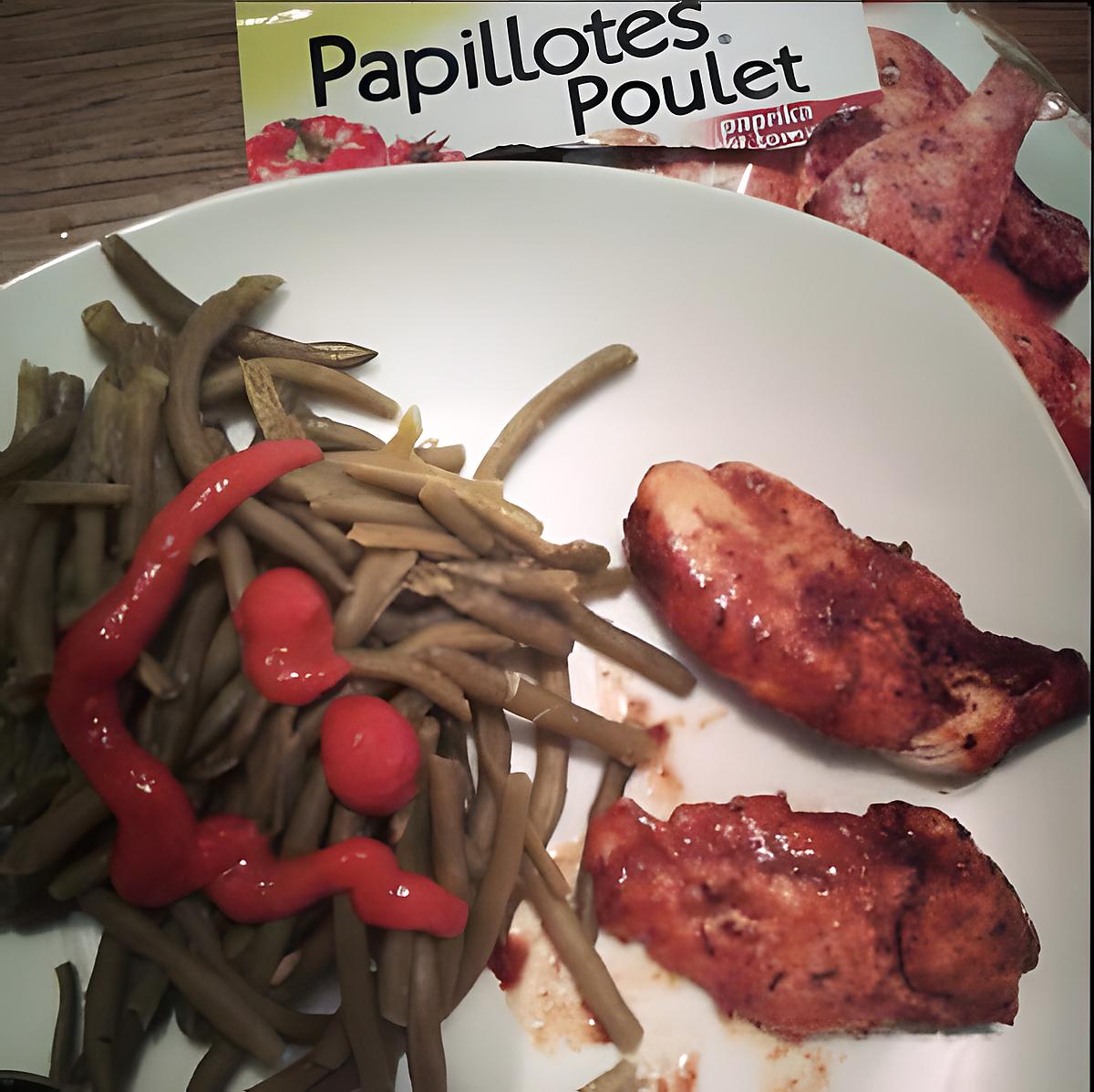 recette Aiguillettes de poulet en papillote paprika et tomate