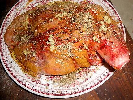 recette Epaule d agneau miel,épices et sa garniture