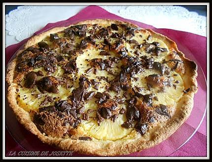 recette gateau a l'ananas,noix de coco,pepites de chocolat