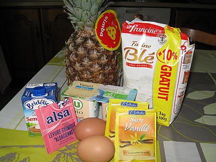 recette Gâteau aux yaourts et à l'ananas