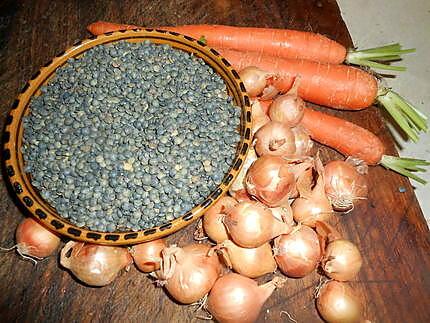 recette Sauté de canard aux lentilles vertes du puy