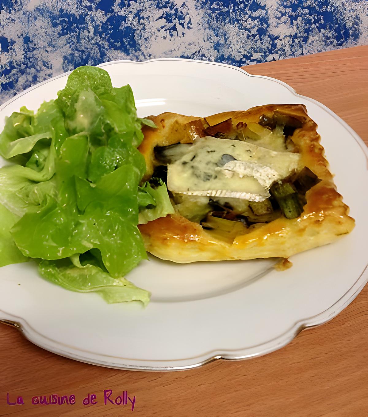 recette Feuilletés aux poireaux et au Bleu