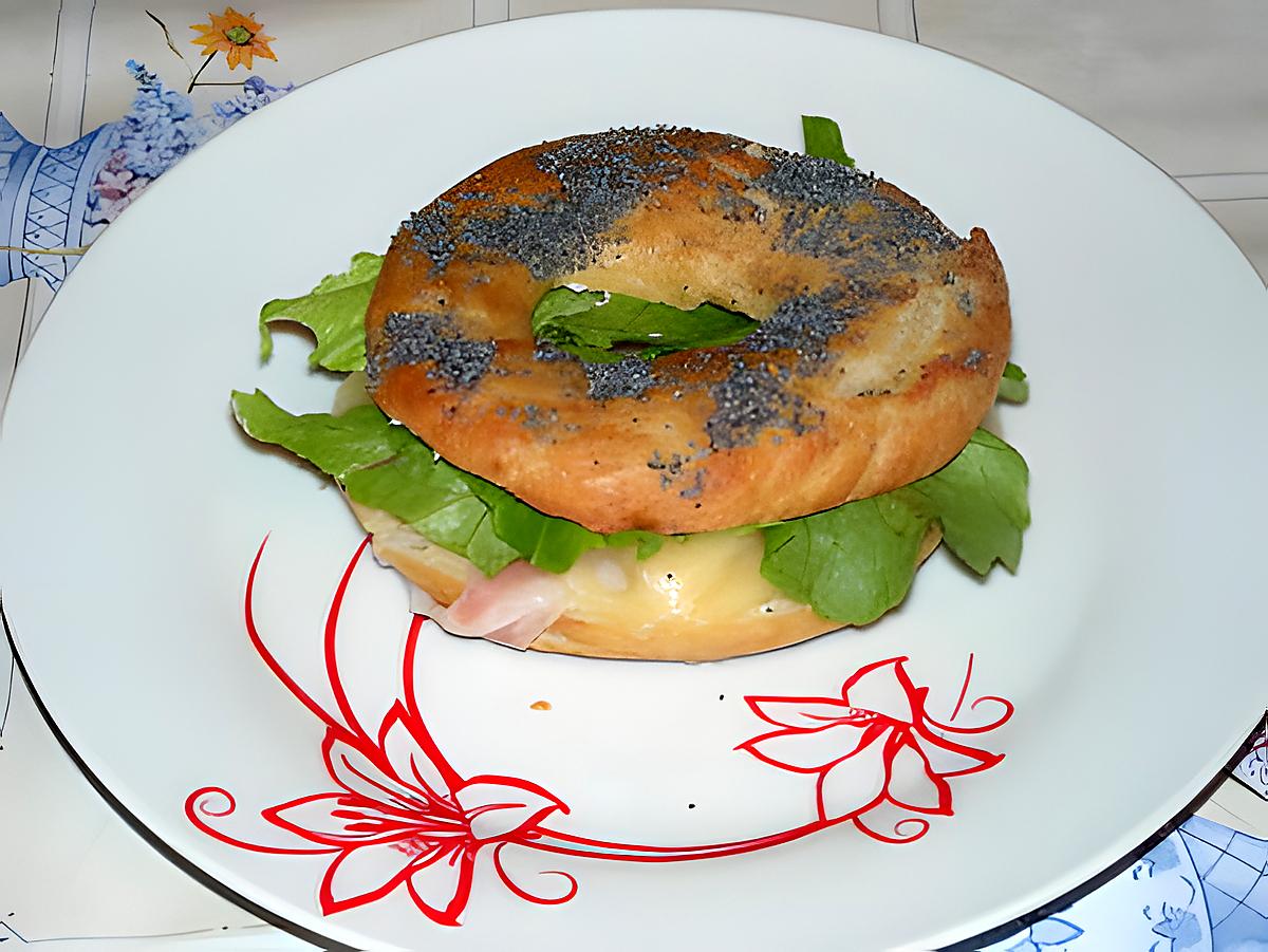 recette Bagels au fol épi et au jambon sec