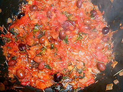 recette Tranches de gigot grillées aux olives noires de nice