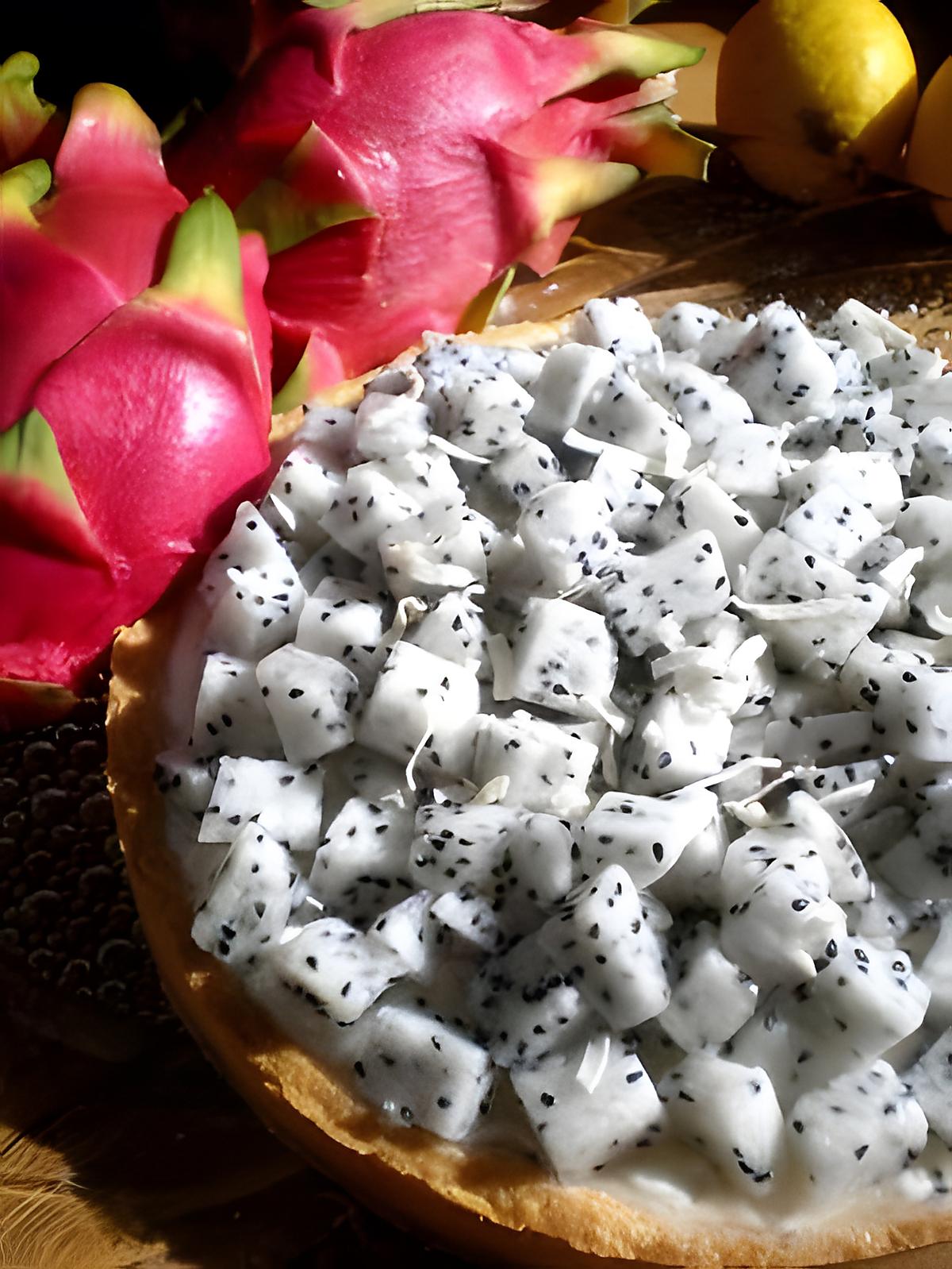 recette Tarte exotique au fruit du dragon