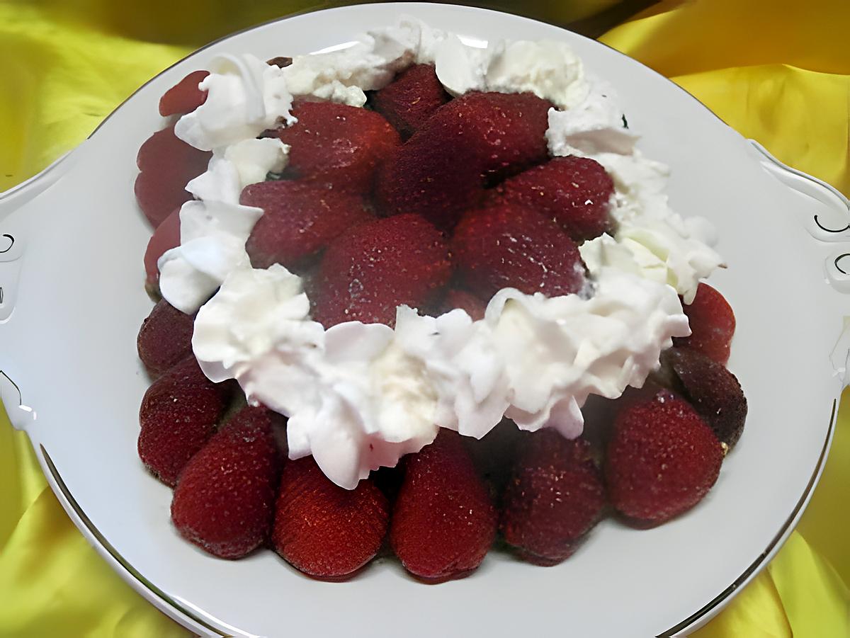 recette Gâteau aux fraises au micro-ondes.