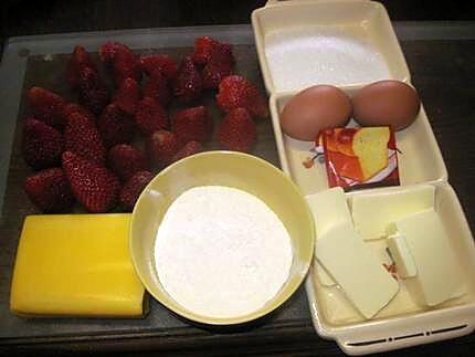 recette Gâteau aux fraises au micro-ondes.