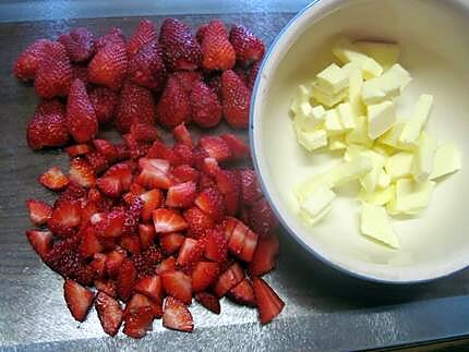 recette Gâteau aux fraises au micro-ondes.