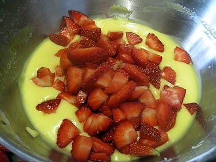 recette Gâteau aux fraises au micro-ondes.